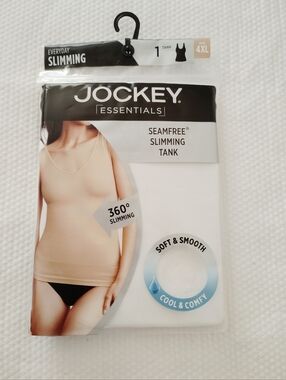 Jockey Essentials Women's  4XL Seamfree Slimming Tank BEIGE Plus Size .